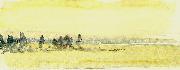 august malmstrom skisserat laglant landskap med trad Germany oil painting artist